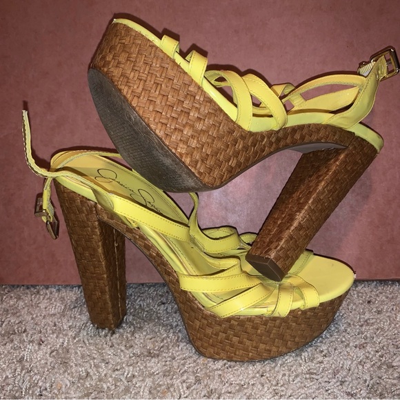 Jessica Simpson Cizal Lemon chill 8.5 platforms - Picture 3 of 15